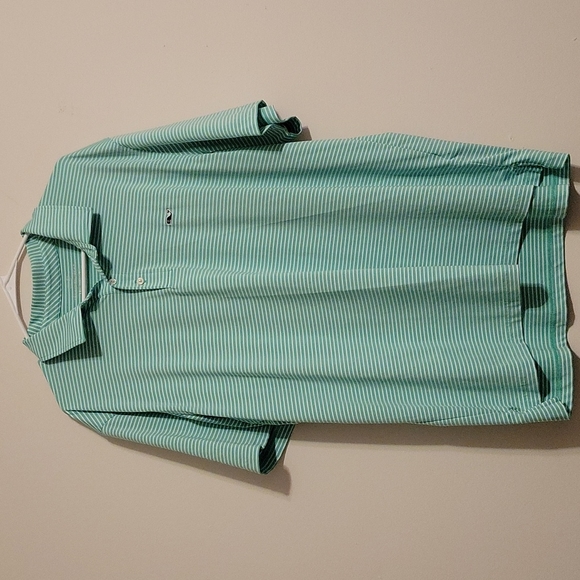 Vineyard Vines Other - Vineyard Vines Performance XL Golf Polo Shirt Green/White Striped